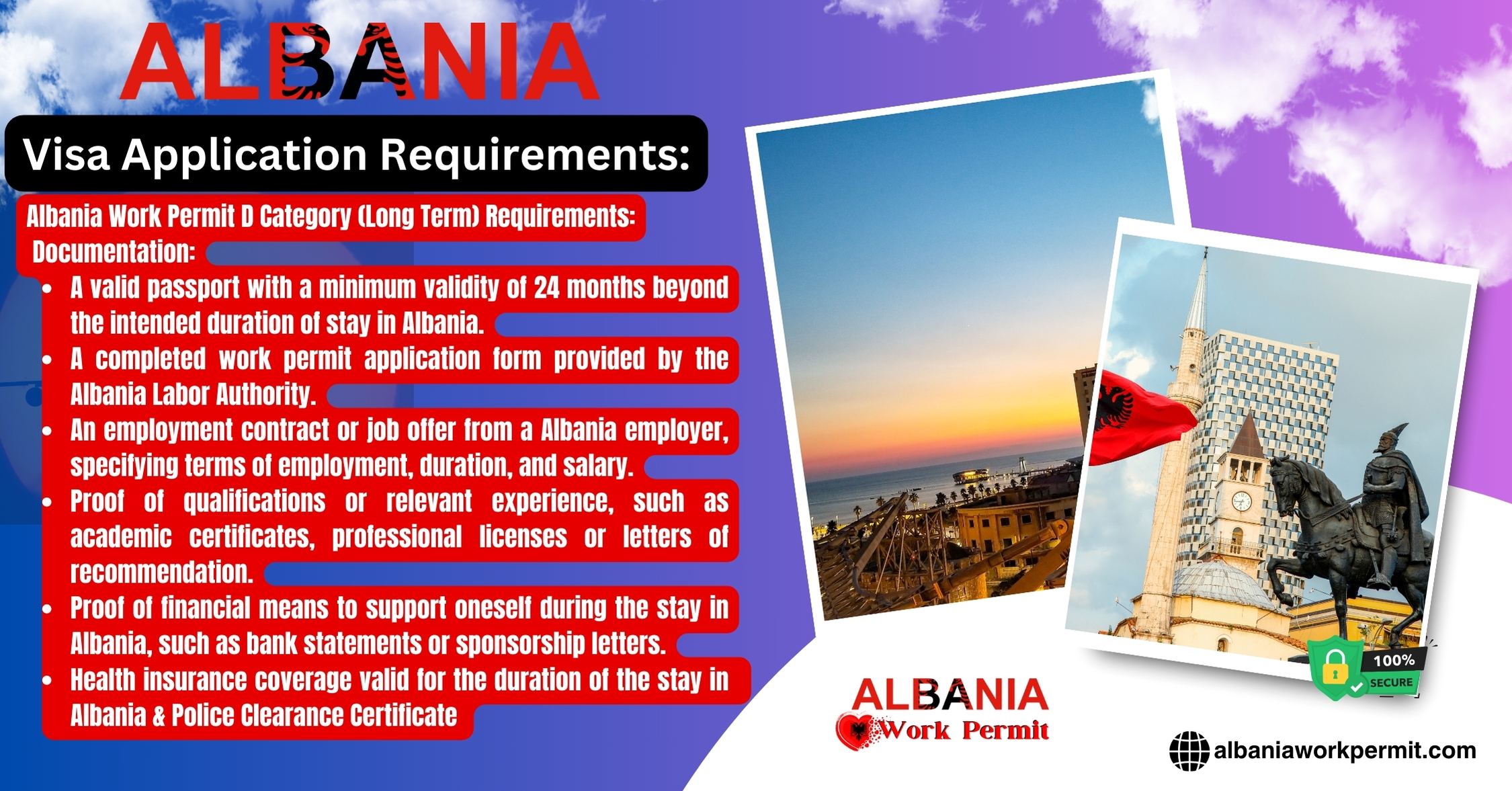 Updated Work Permit Visa Requirements for Belarusian Nationals Seeking Employment in Albania